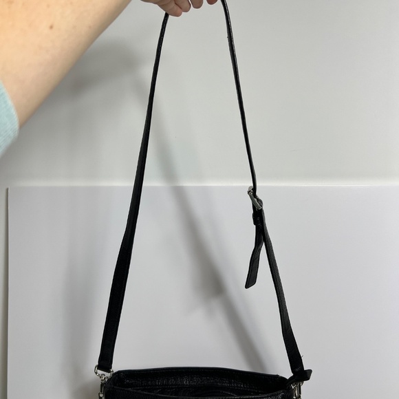 Michael Kors Black Pebbled Leather Handbag Shoulder Bag Silver Hardware *READ - Picture 11 of 16